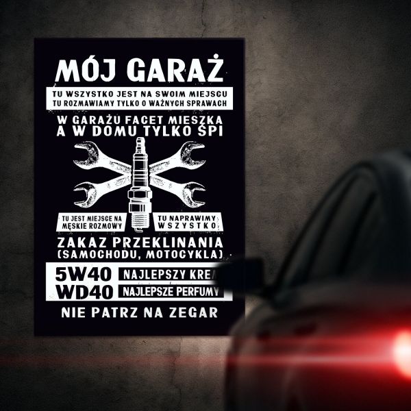 garaż świeca black