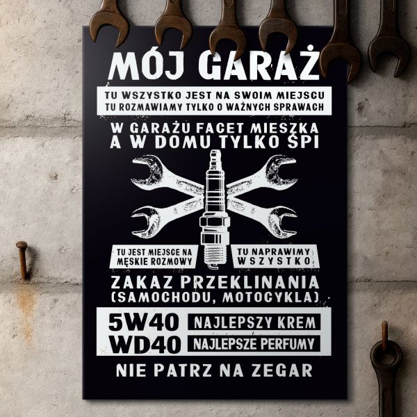 garaż świeca black