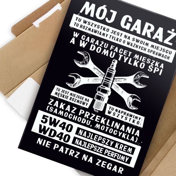 garaż świeca black