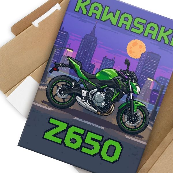 Kawasaki Z650 Retro Pixel Art
