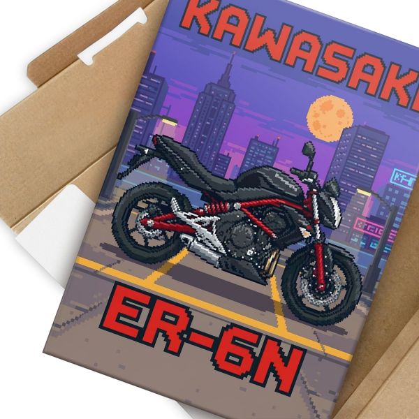 Kawasaki ER-6N Retro Pixel Art