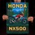 Honda NX500 Retro Pixel Art