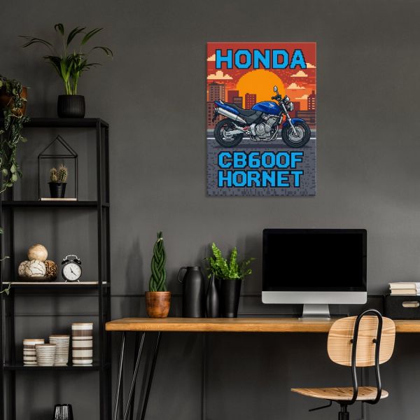 Honda CB600F Hornet Retro Pixel Art