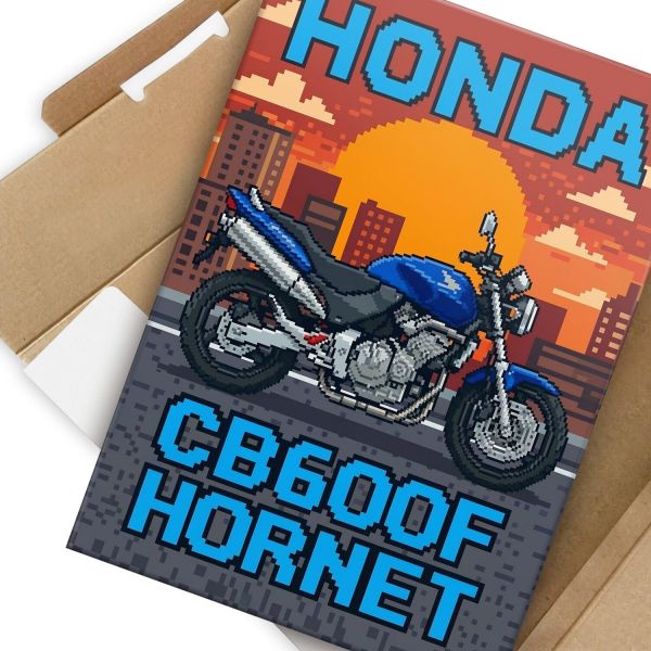 Honda CB600F Hornet Retro Pixel Art