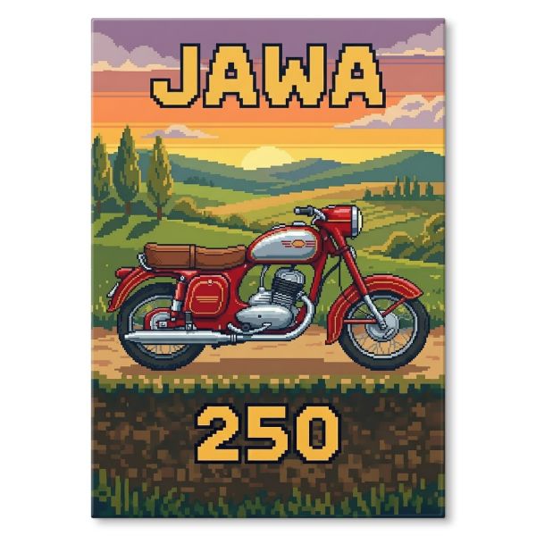 Jawa 250 Retro Pixel Art