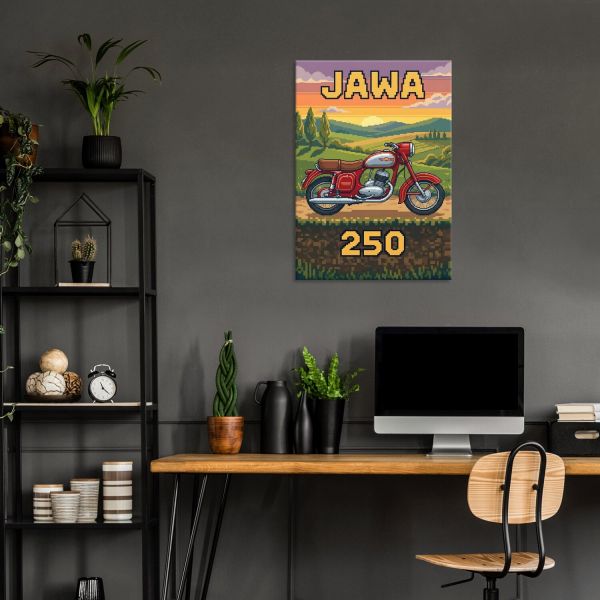 Jawa 250 Retro Pixel Art
