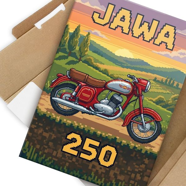 Jawa 250 Retro Pixel Art