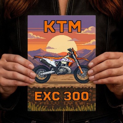 KTM EXC 300 Retro Pixel