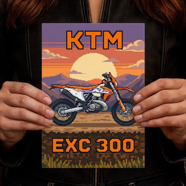 KTM EXC 300 Retro Pixel