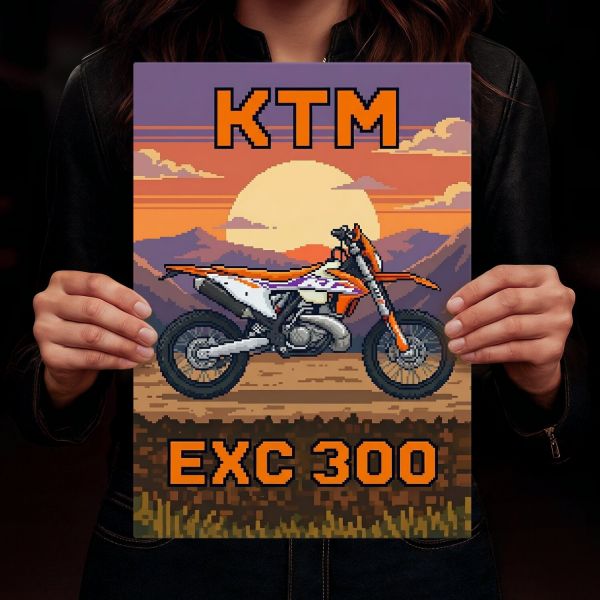 KTM EXC 300 Retro Pixel