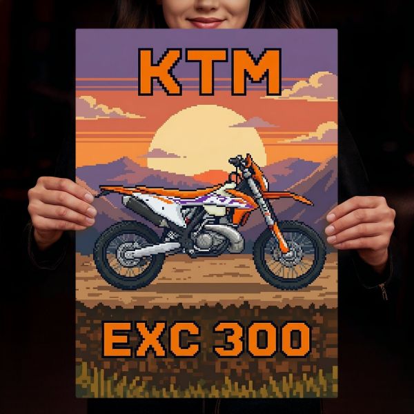KTM EXC 300 Retro Pixel