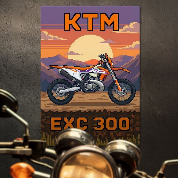 KTM EXC 300 Retro Pixel