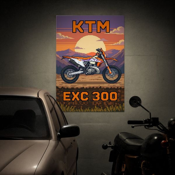 KTM EXC 300 Retro Pixel