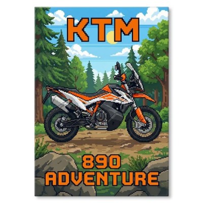 KTM 890 Adventure Retro Pixel