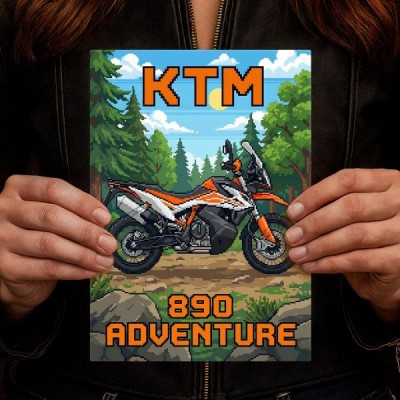 KTM 890 Adventure Retro Pixel