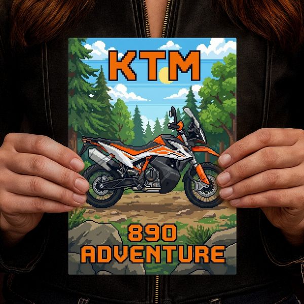 KTM 890 Adventure Retro Pixel