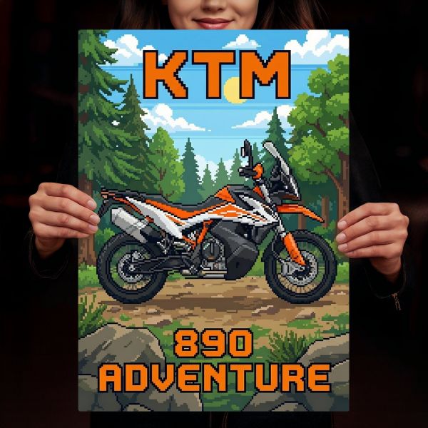 KTM 890 Adventure Retro Pixel