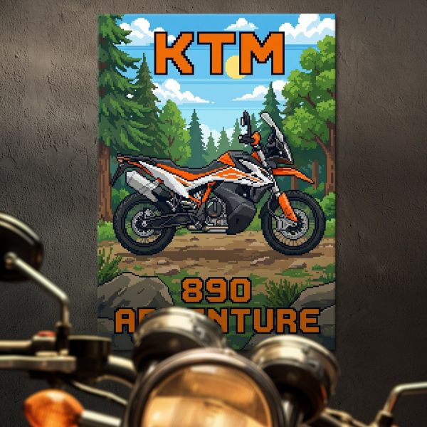 KTM 890 Adventure Retro Pixel