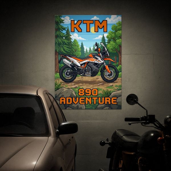KTM 890 Adventure Retro Pixel