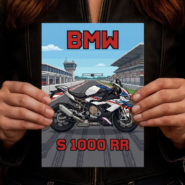 BMW S 1000 RR Retro Pixel