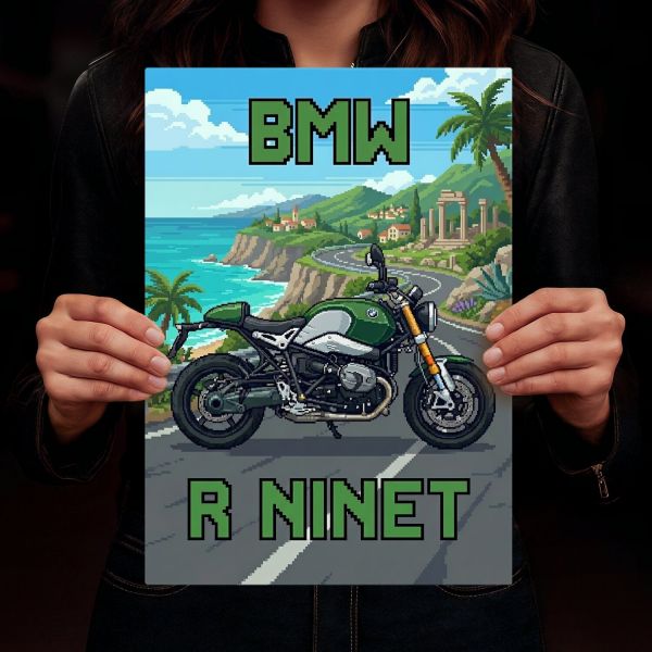 BMW R nineT Retro Pixel