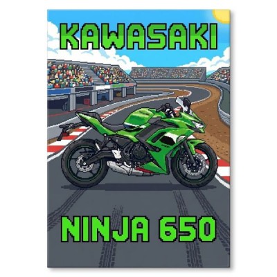 Kawasaki Ninja 650 Retro Pixel