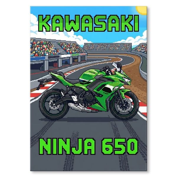 Kawasaki Ninja 650 Retro Pixel