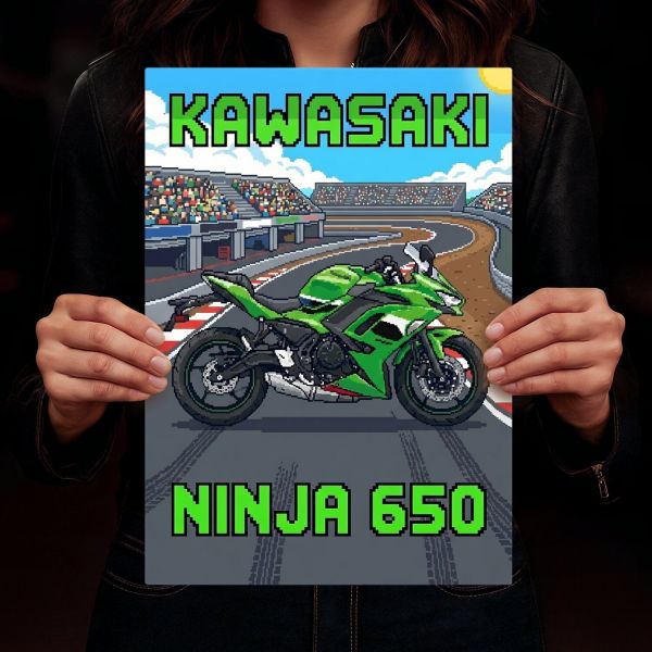 Kawasaki Ninja 650 Retro Pixel