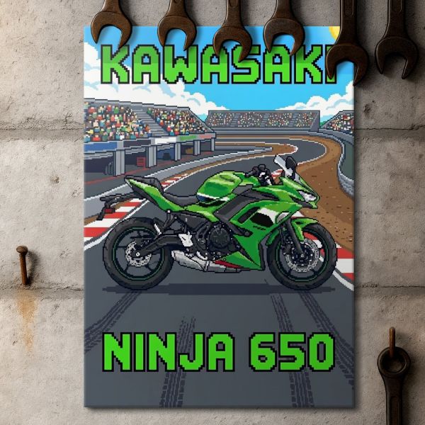 Kawasaki Ninja 650 Retro Pixel