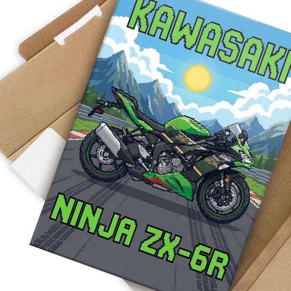Kawasaki Ninja ZX-6R Retro Pixel