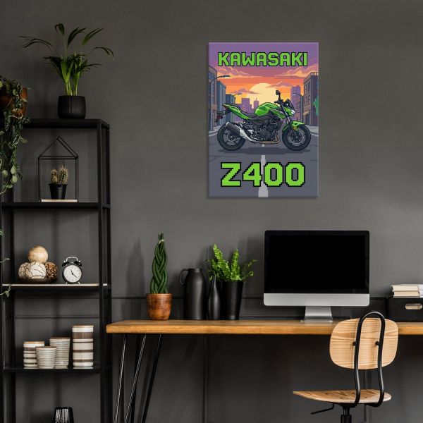 Kawasaki Z400 Retro Pixel