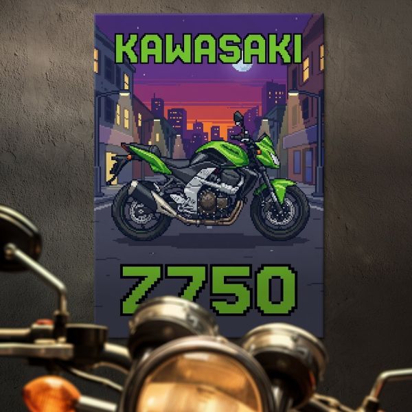 Kawasaki Z750 Retro Pixel
