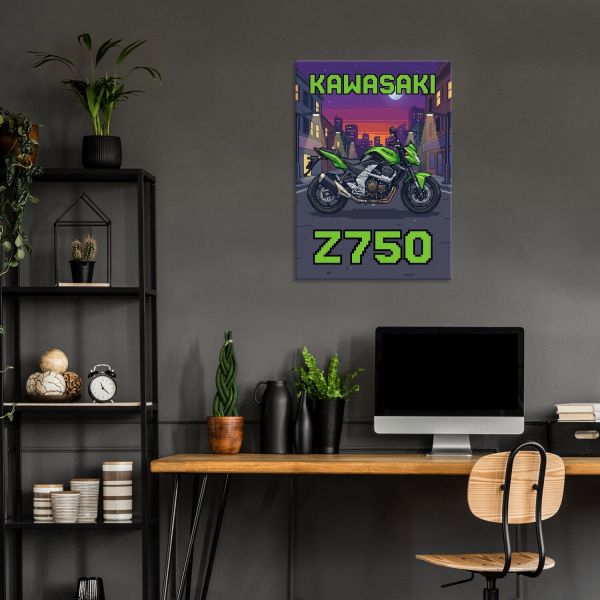 Kawasaki Z750 Retro Pixel