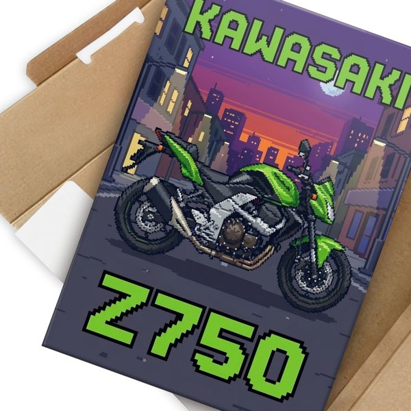 Kawasaki Z750 Retro Pixel