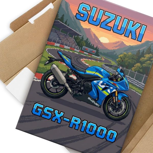 Suzuki GSX-R1000 Retro Pixel