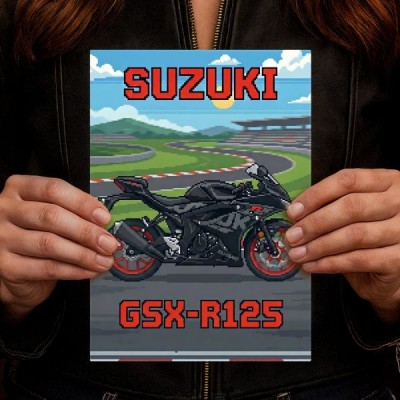 Suzuki GSX-R125 Retro Pixel