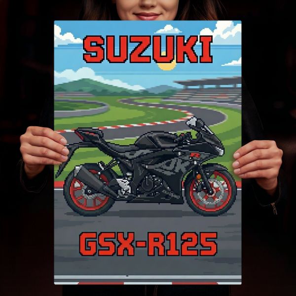 Suzuki GSX-R125 Retro Pixel