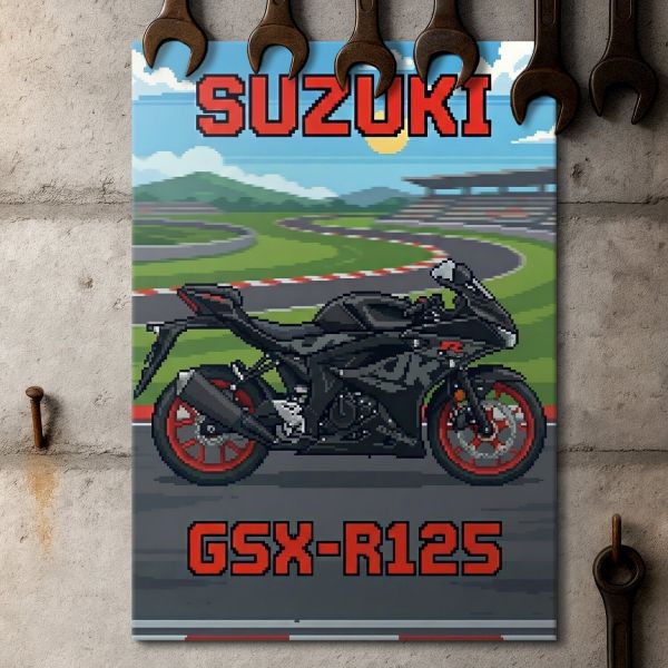 Suzuki GSX-R125 Retro Pixel