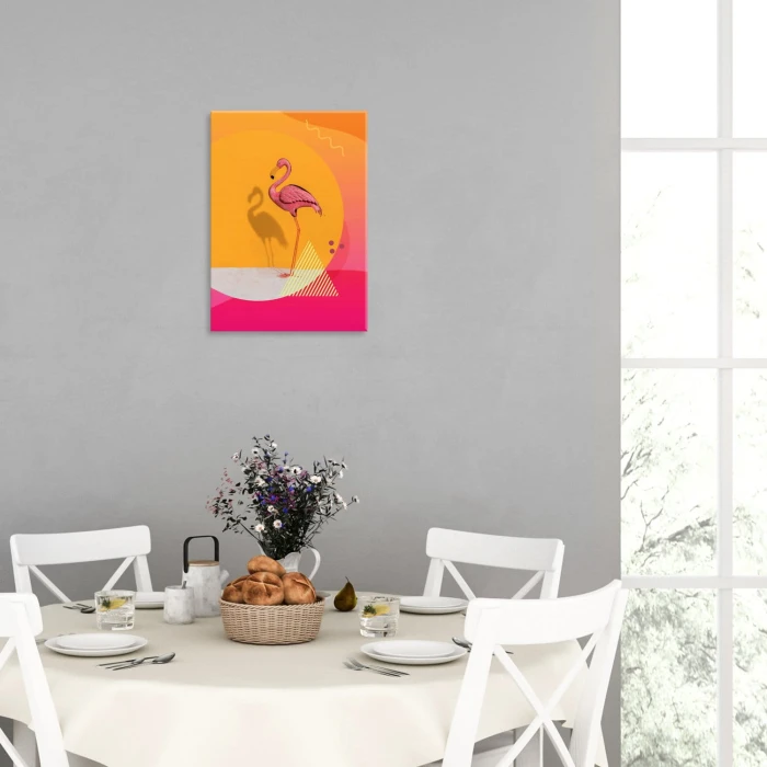 Plakat metalowy Letni flaming Prezent