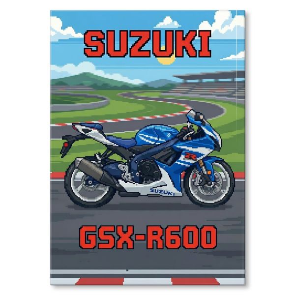 Suzuki GSX-R600 Retro Pixel