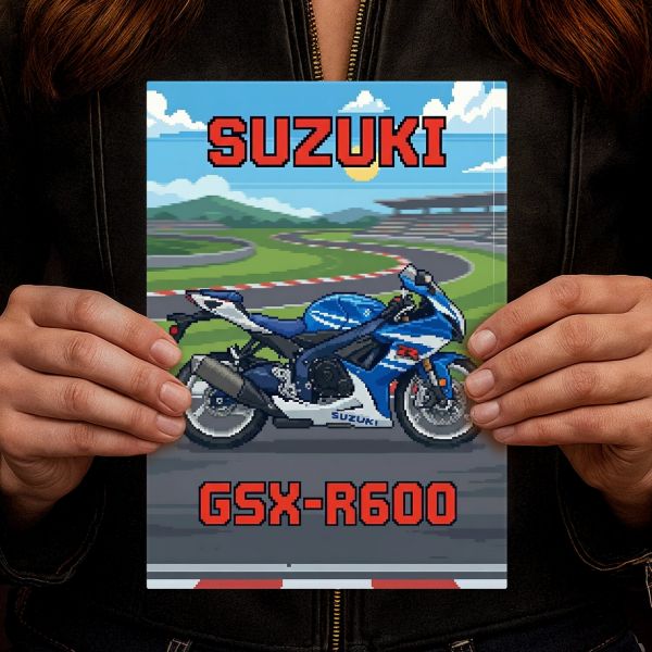 Suzuki GSX-R600 Retro Pixel