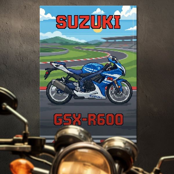 Suzuki GSX-R600 Retro Pixel