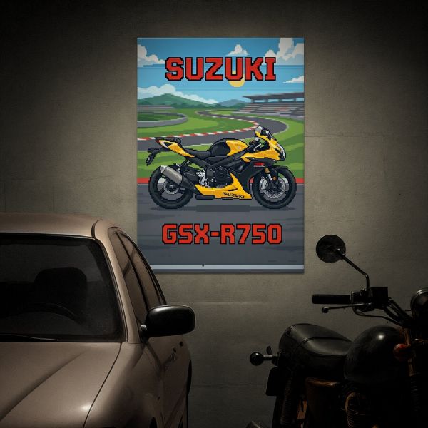 Suzuki GSX-R750 Retro Pixel
