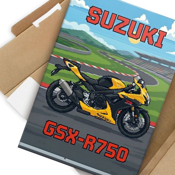 Suzuki GSX-R750 Retro Pixel