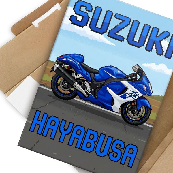 Suzuki Hayabusa Retro Pixel
