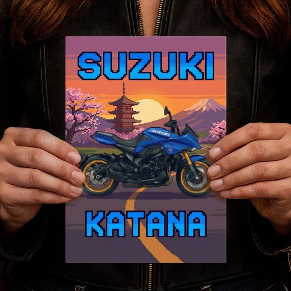 Suzuki Katana Retro Pixel