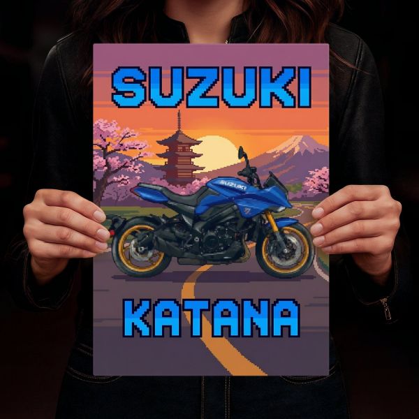 Suzuki Katana Retro Pixel