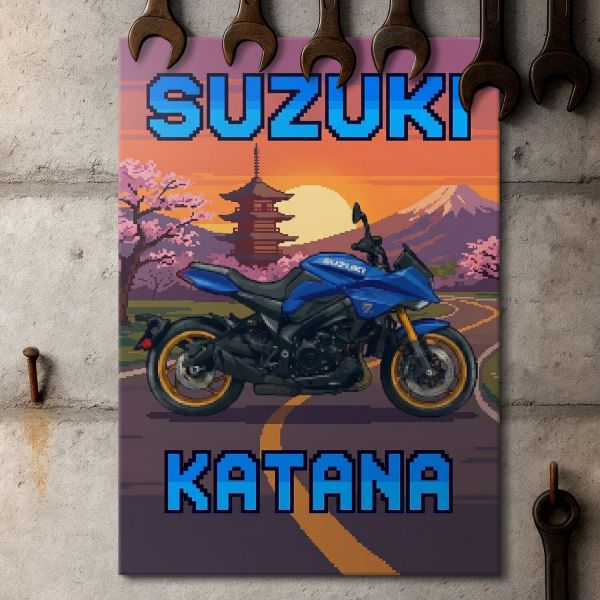 Suzuki Katana Retro Pixel