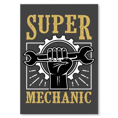 Plakat metalowy Super mechanik Prezent