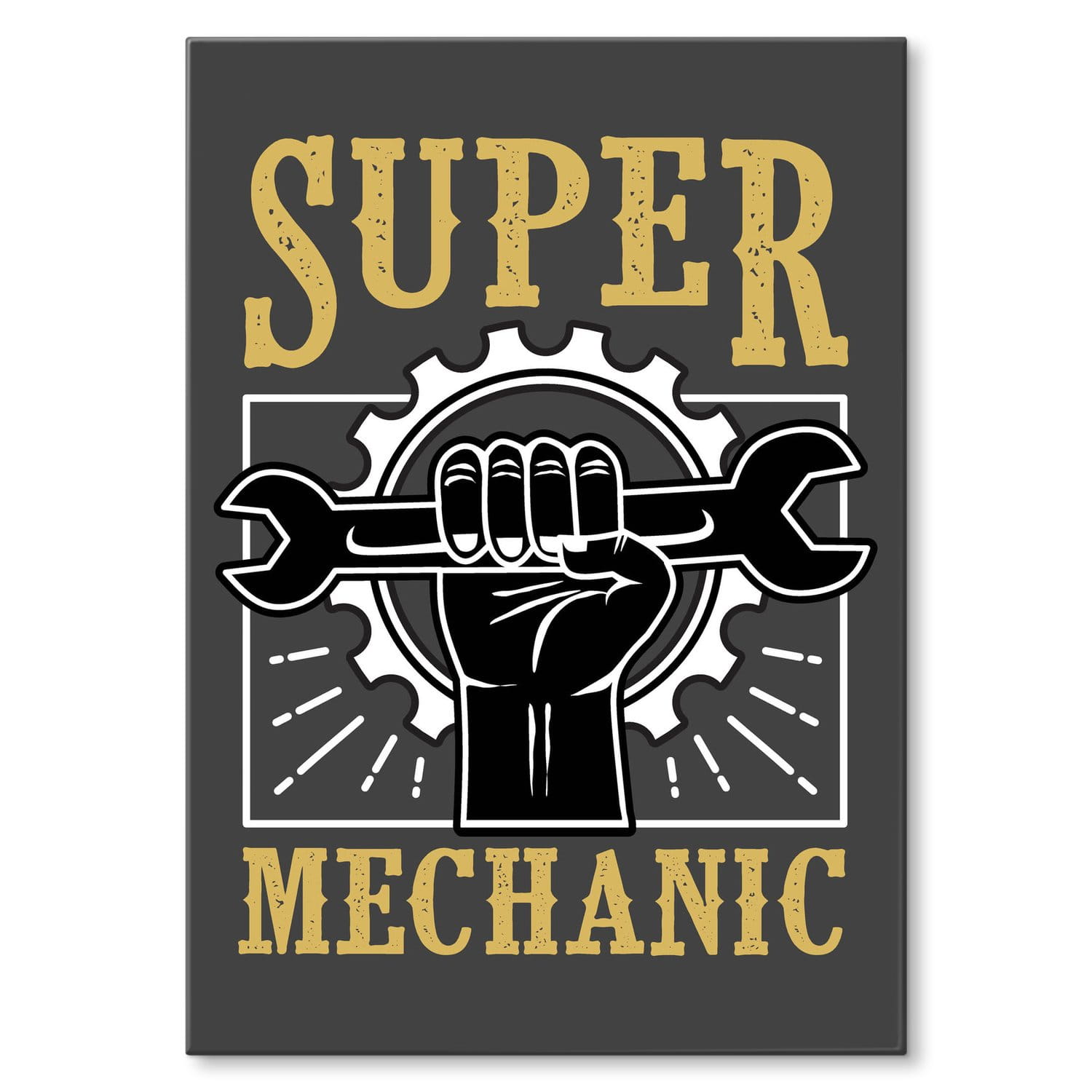 Plakat metalowy Super mechanik Prezent